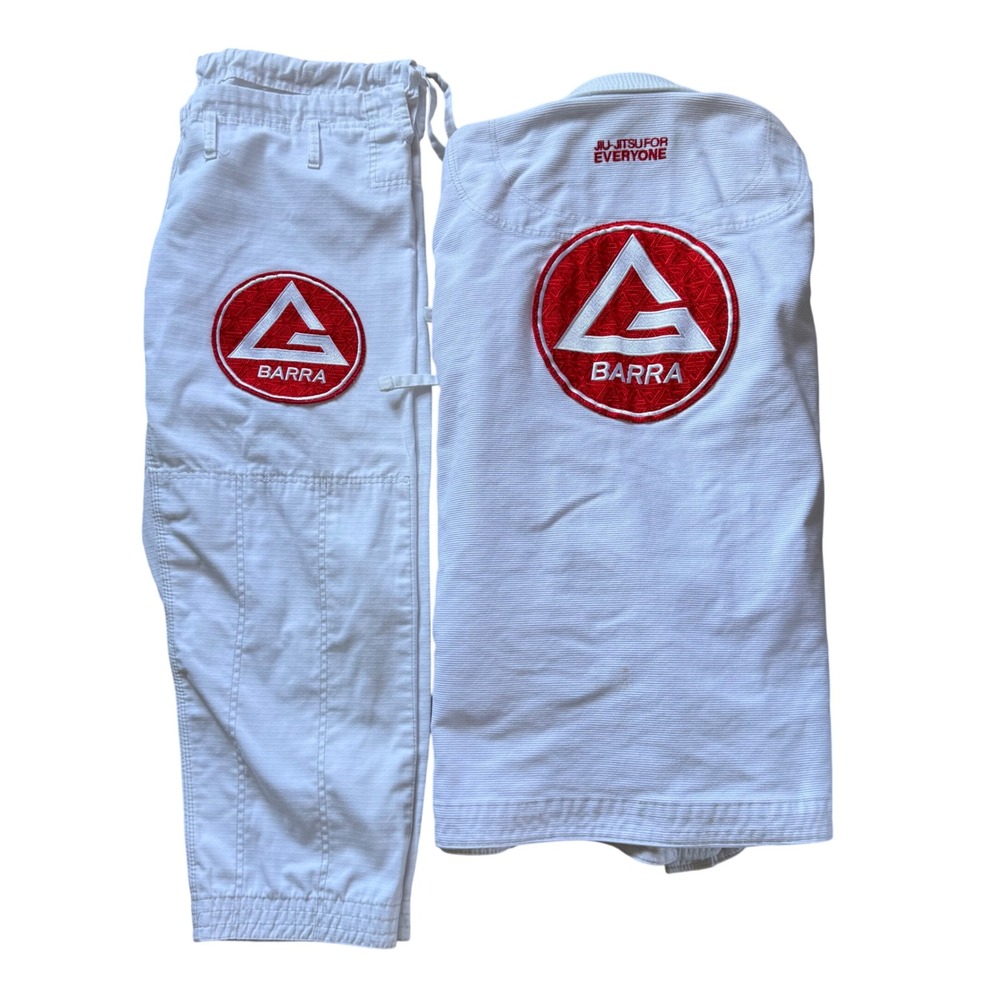 Gracie Barra Gi Jiu Jitsu MMA Kimono Pants & Jacket A2 Set Unisex White